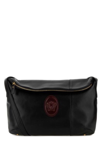 Versace Black Nappa Leather Crossbody Bag