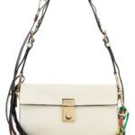 White Leather Small Prada Soft Sound Shoulder Bag