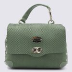 Zanellato Green Leather Postina Baby Top Handle Bag
