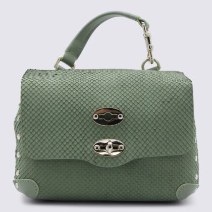 Zanellato Green Leather Postina Baby Top Handle Bag