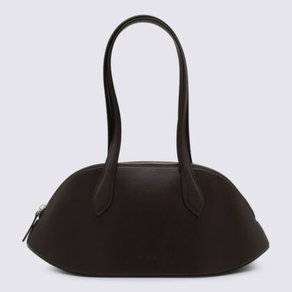 Aesther Ekme Dark Brown Leather Cosmo Bowling Top Handle Bag