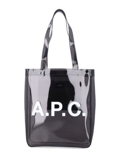 A. P.C. Lou glossy PVC tote bag Anthracite Thermoplastic Polyurethane - Unisex