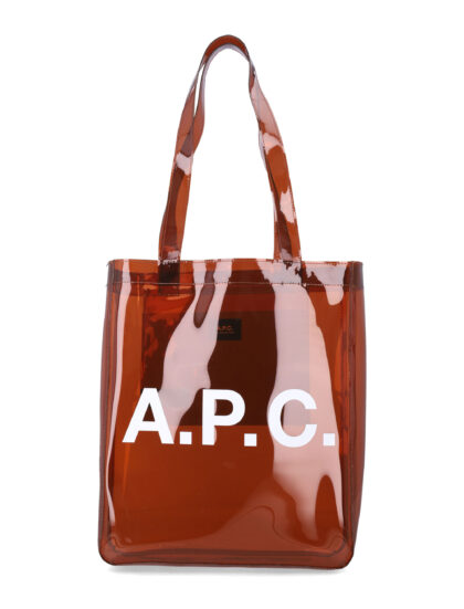 A. P.C. Lou glossy PVC tote bag Dark Brown Thermoplastic Polyurethane - Unisex