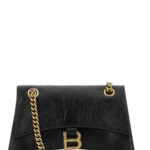 Balenciaga Black Leather Crush S Shoulder Bag 1000 T Domesticated Calf Le Borse A Tracolla - Women