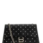 Balenciaga Black Leather Crush Xs Shoulder Bag