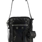 Balenciaga Black Leather Le Cagole Men Crossbody Bag 1000 P Domesticated Lamb Borse A Tracolla - Men