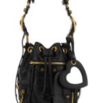 Balenciaga Black Leather Le Cagole Xs Bucket Bag 1000 Borse A Secchiello - Women