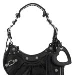 Balenciaga Black Leather Le Cagole Xs Shoulder Bag 1000 T Domesticated Calf Borse A Mano - Women