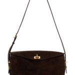 Balenciaga Dark Brown Suede Medium Le 7 Crossbody Bag