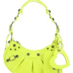 Balenciaga Fluo Yellow Nappa Leather Le Cagole Xs Shoulder Bag 7206 Borse A Mano - Women
