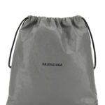 Balenciaga Grey Leather Dust Bag Clutch Bal Grey/l Black T Domesticated Lamb Le Borse A Mano - Men
