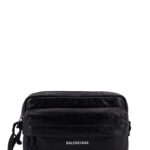 Balenciaga Leather Crossbody Bag With Logo On The Front