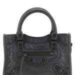 Balenciaga Le City Nano Handbag Gray Lamb Leather (ovis Aries) Hand Bags - Women
