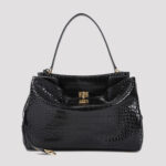 Balenciaga Rodeo Top Handle M Handbag Black Calf Leather Bag - Women