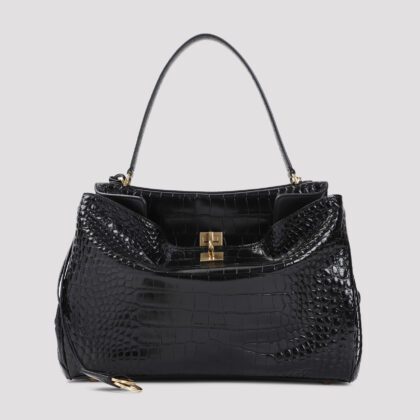 Balenciaga Rodeo Top Handle M Handbag Black Calf Leather Bag - Women