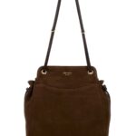 Brow Suede Medium Prada Carry Bucket Bag Cacao Borse A Mano - Women
