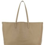 Burberry Cappuccino Leather Shopping Bag