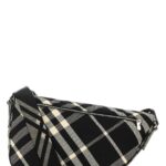 Burberry Embroidered Fabric Shield Crossbody Bag Black Borse A Tracolla - Men