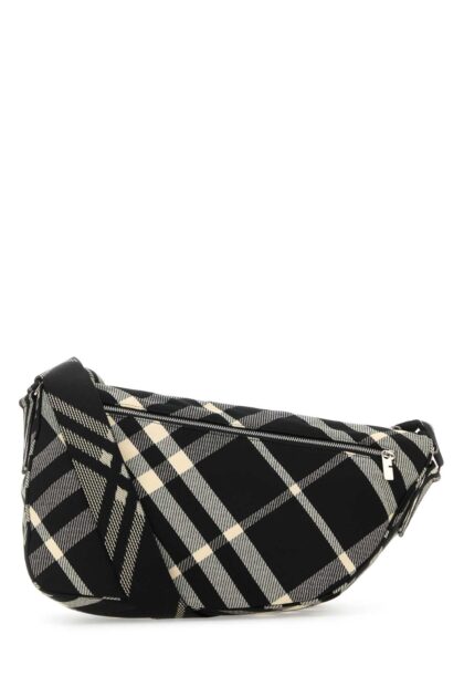 Burberry Embroidered Fabric Shield Crossbody Bag Black Borse A Tracolla - Men