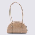BY FAR Kimberly Bowler Croco Embossed Leather Shoulder Bag