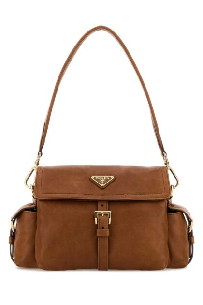 Camel Nappa Leather Prada Explore Shoulder Bag Caramel 0 Borse A Mano - Women