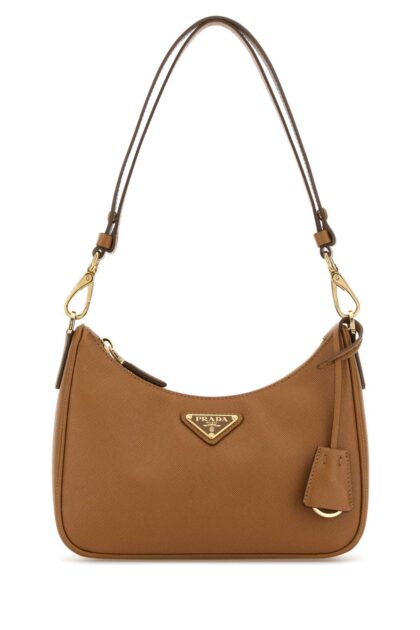 Caramel Leather Mini Prada Re-Edition Shoulder Bag 0 1 Borse A Mano - Women