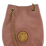 Chloé Antiqued Pink Leather Horse Medal Bucket Bag Nougat Borse A Tracolla - Women