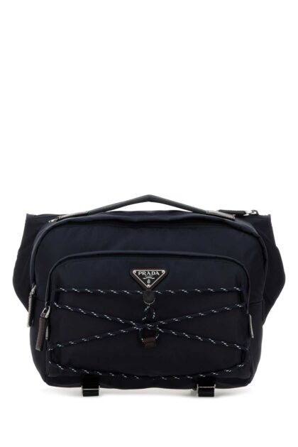 Dark Blue Re-nylon Prada Speedrock Belt Bag