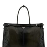 Dark Green Leather Prada Bonnie Shopping Bag Militare N Borse A Mano - Men