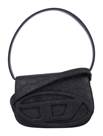 Diesel 1-dr lurex shoulder bag Black Polyester - Women