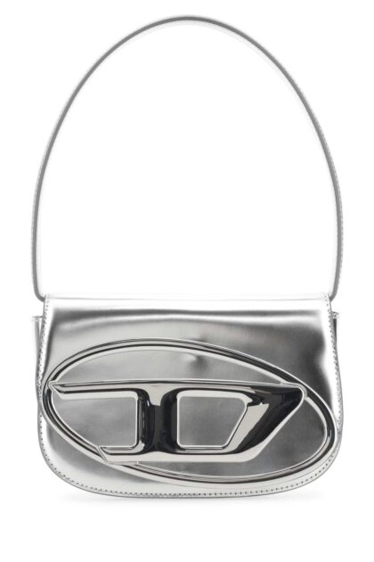 Diesel Silver Leather 1dr Shoulder Bag
