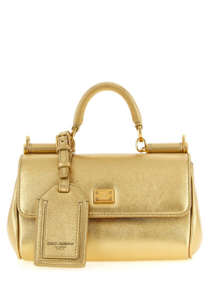 Dolce & Gabbana My Sicily mini handbag Gold Calf Leather Pvc Hand Bags - Women