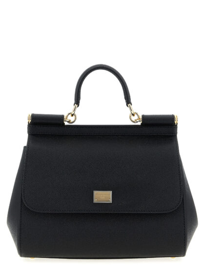 Dolce & Gabbana Sicily large handbag Black Calfskin Leather (bos Taurus) Hand Bags - Women