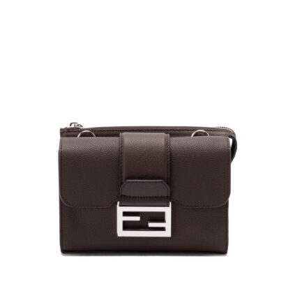Fendi Double Baguette Leather Messenger Bag