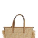 Fendi Mini Roll Ff Jacquard Fringed Tote Bag