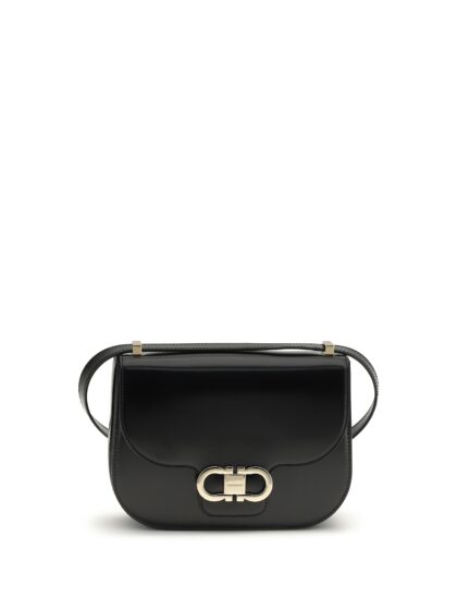 Ferragamo North-south Double Gancini Shoulder Bag