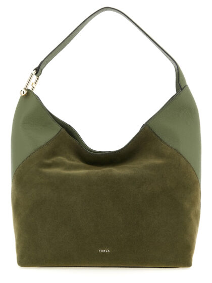 Furla Lara large shoulder bag Green Calfskin Leather (bos Taurus) - Women