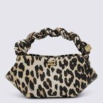 Ganni Leopard Top Handle Bag