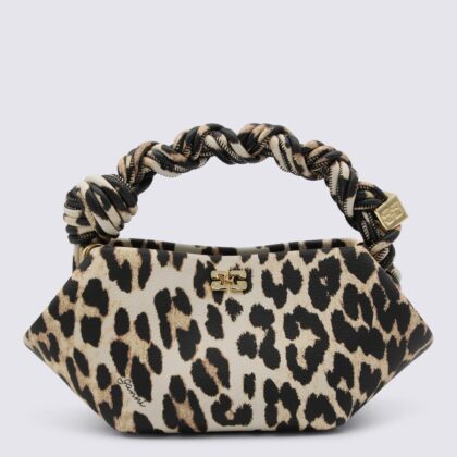 Ganni Leopard Top Handle Bag