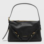 Givenchy Black Leather Voyou Shoulder Bag