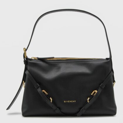 Givenchy Black Leather Voyou Shoulder Bag