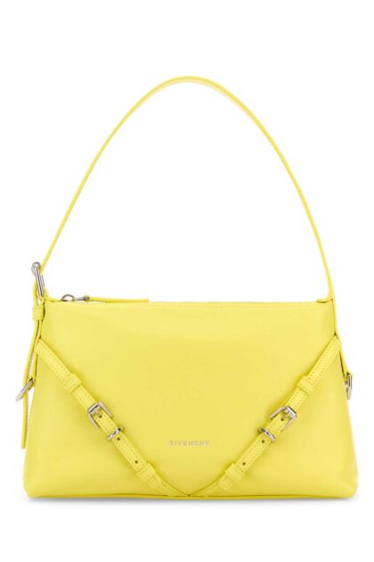 Givenchy Yellow Leather Mini Voyou Shoulder Bag