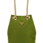 Green Re-Nylon Prada Mariner Bucket Bag Edera Recycledpolyamide-calfleather Borse A Secchiello - Women