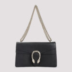 Gucci Dionysus Shoulder Bag Black Grained Leather - Women