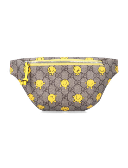 Gucci GG supreme Kids MR. MEN belt bag Beige Polyurethane
