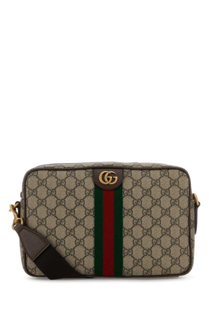 Gucci Printed Canvas Crossbody Bag Oldbenacvrvna T Polyurethane Polyamide Borse A Tracolla - Men
