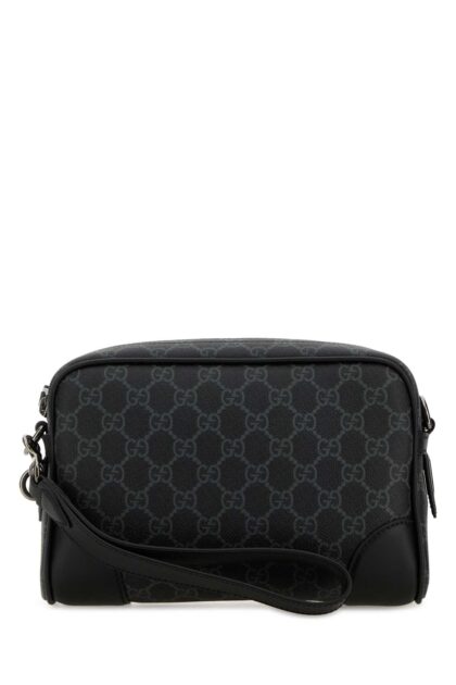 Gucci Printed Canvas Small Gg Emblem Crossbody Bag Blackblackblack T Polyurethane Polyamide Borse A Tracolla - Men
