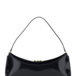 Jacquemus le Calisso Black Shoulder Bag With Engraved Snap Button In Leather Woman
