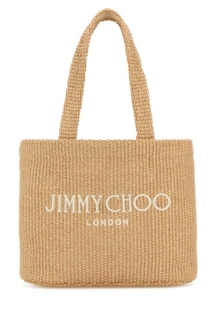 Jimmy Choo Beige Rafia Mini Beach Shopping Bag Naturallatte Exterior: Raffia Borse A Mano - Women