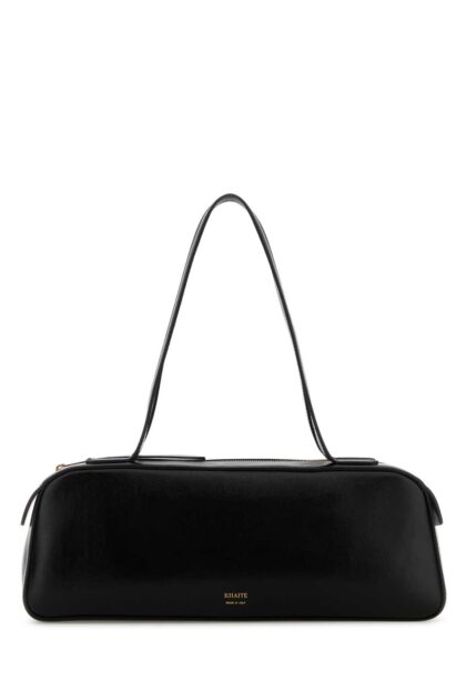Khaite Black Leather Simona Shoulder Bag